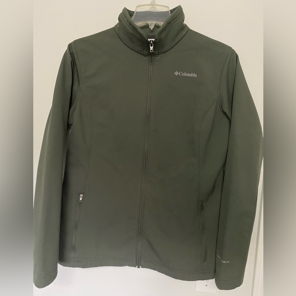 Women’s Columbia jacket XL Fleece Outdoor zip up pocket polyester green